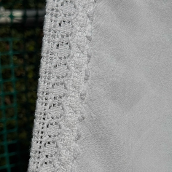 Seaspice 100% Peruvian Cotton White Crochet Drawstring Pants Resort Wear Size L - Picture 7 of 7